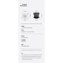 Načítať obrázok do zobrazovača galérie, Timemore Crystal Eye B75/Plastový dripper veľkosť 01/Číry a čierny