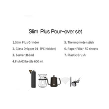 Načítať obrázok do zobrazovača galérie, Timemore SLIM Plus Pour Over Set/Set na filtrovanú kávu čierny