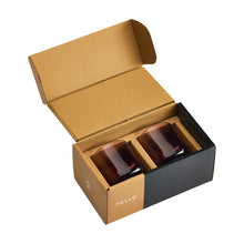 Načítať obrázok do zobrazovača galérie, Fellow Pirch/Set of two glass Cappuccino 190 ml/Set 2 sklenených pohárikov/Amber a Garnet farba