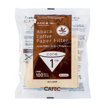 Načítať obrázok do zobrazovača galérie, Cafec Abaca Papierové filtre hnedé/Veľkosť 01 a 02/100 ks