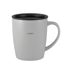 Načítať obrázok do zobrazovača galérie, Hario Thermal hrnček s uškom a viečkom 300ml/Čierny a sivý