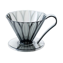 Načítať obrázok do zobrazovača galérie, Cafec Tritan Flower/Plastový dripper veľkosť 02 čierny a číry