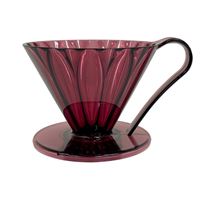 Načítať obrázok do zobrazovača galérie, Cafec Tritan Flower plastový dripper veľkosť 02/Tmavý, číry a vínový