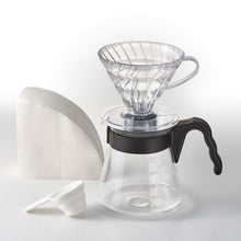 Načítať obrázok do zobrazovača galérie, Hario sada Pour Over Kit V60 02 priesvitná/čierna