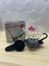 Načítať obrázok do zobrazovača galérie, Hario V60 Sklenený dripper/Veľkosti 01 až 03