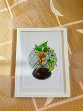 Načítať obrázok do zobrazovača galérie, Coffee painting/Plant in the Hario V60 or Moka/Obraz v ráme
