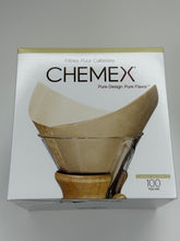 Načítať obrázok do zobrazovača galérie, Chemex papierové filtre štvorcové na 6,8,10 šálok kávy-100 ks/Bielené a hnedé
