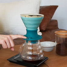 Načítať obrázok do zobrazovača galérie, Hario Immersion Switch Dripper V60-02 keramický tyrkysový+ filtre

