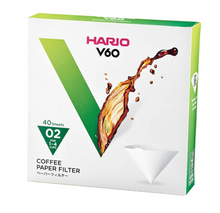 Načítať obrázok do zobrazovača galérie, Hario V60-02 papierové filtre 40 ks/biele a hnedé

