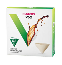 Načítať obrázok do zobrazovača galérie, Hario V60-02 papierové filtre 40 ks/biele a hnedé
