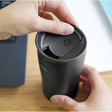 Načítať obrázok do zobrazovača galérie, Hario Termo hrnček s viečkom 300ml/Sivý a čierny
