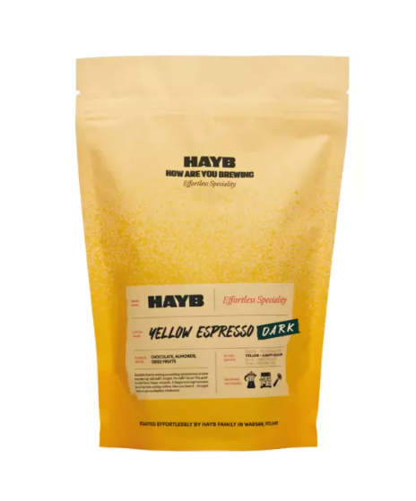 HAYB Yellow Espresso Blend/250g alebo 1kg/Brazília a Guatemala s chuťou čokolády a orechov