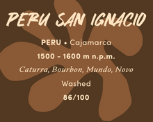 Načítať obrázok do zobrazovača galérie, Peru San Ignacio Washed/250g na filter
