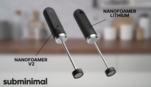 Načítať obrázok do zobrazovača galérie, Subminimal NanoFoamer V2 Lithium/Napeňovač mlieka/Vylepšená verzia/Biely a čierny
