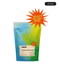 Načítať obrázok do zobrazovača galérie, HAYB Chillwave Lowcaf Blend/1kg s chuťou manga, ananásu a citrusov
