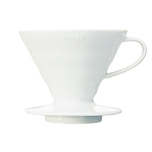 Hario keramický dripper na kávu V60-02/Biely a červený