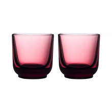 Načítať obrázok do zobrazovača galérie, Fellow Pirch/Set of two glass Cappuccino 190 ml/Set 2 sklenených pohárikov/Amber a Garnet farba
