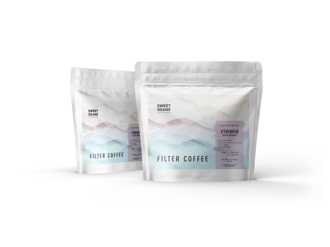 Etiópia Gedeb natural/200g na filter